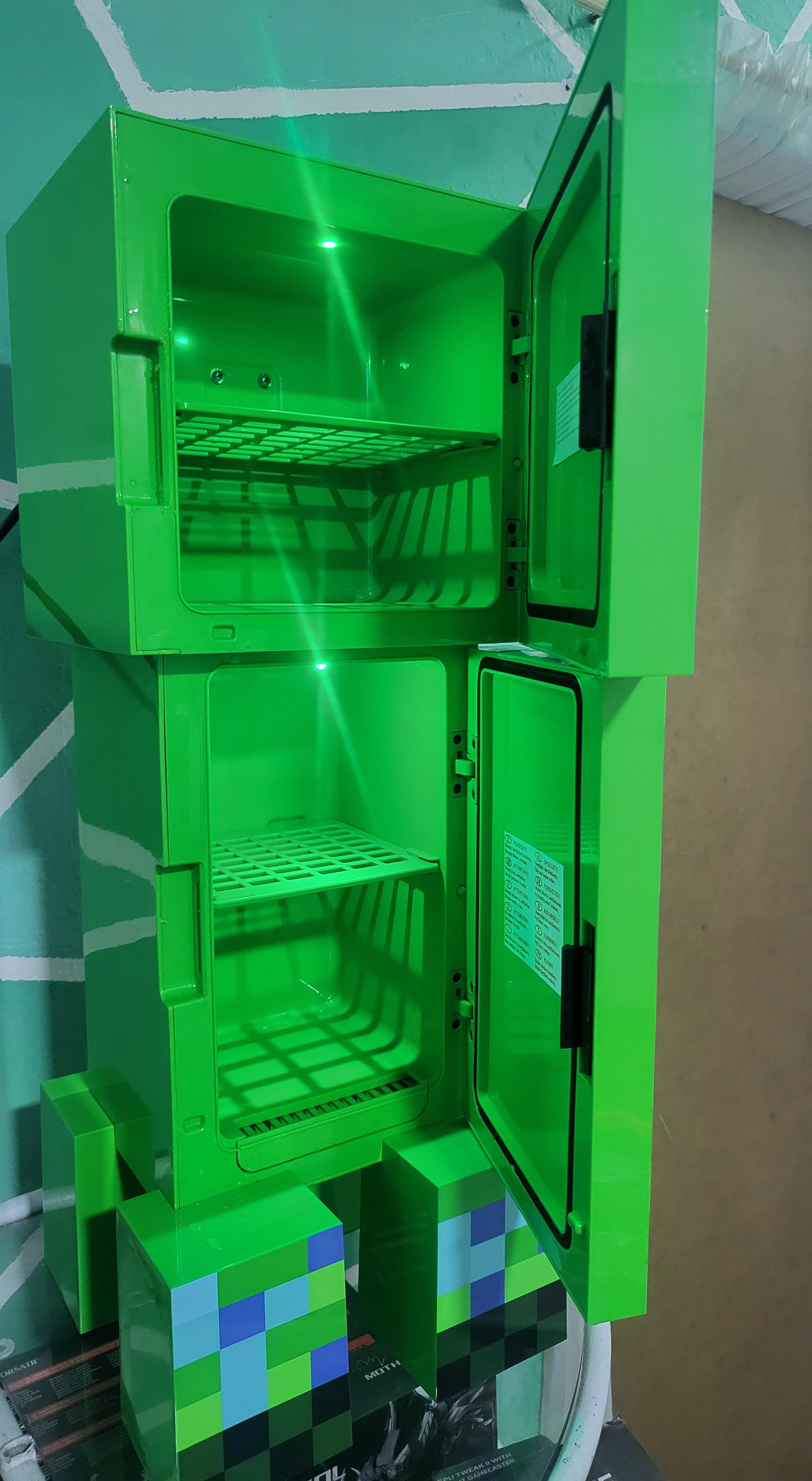 hobby y coleccion - mini nevera refrigerador  minecraft  1