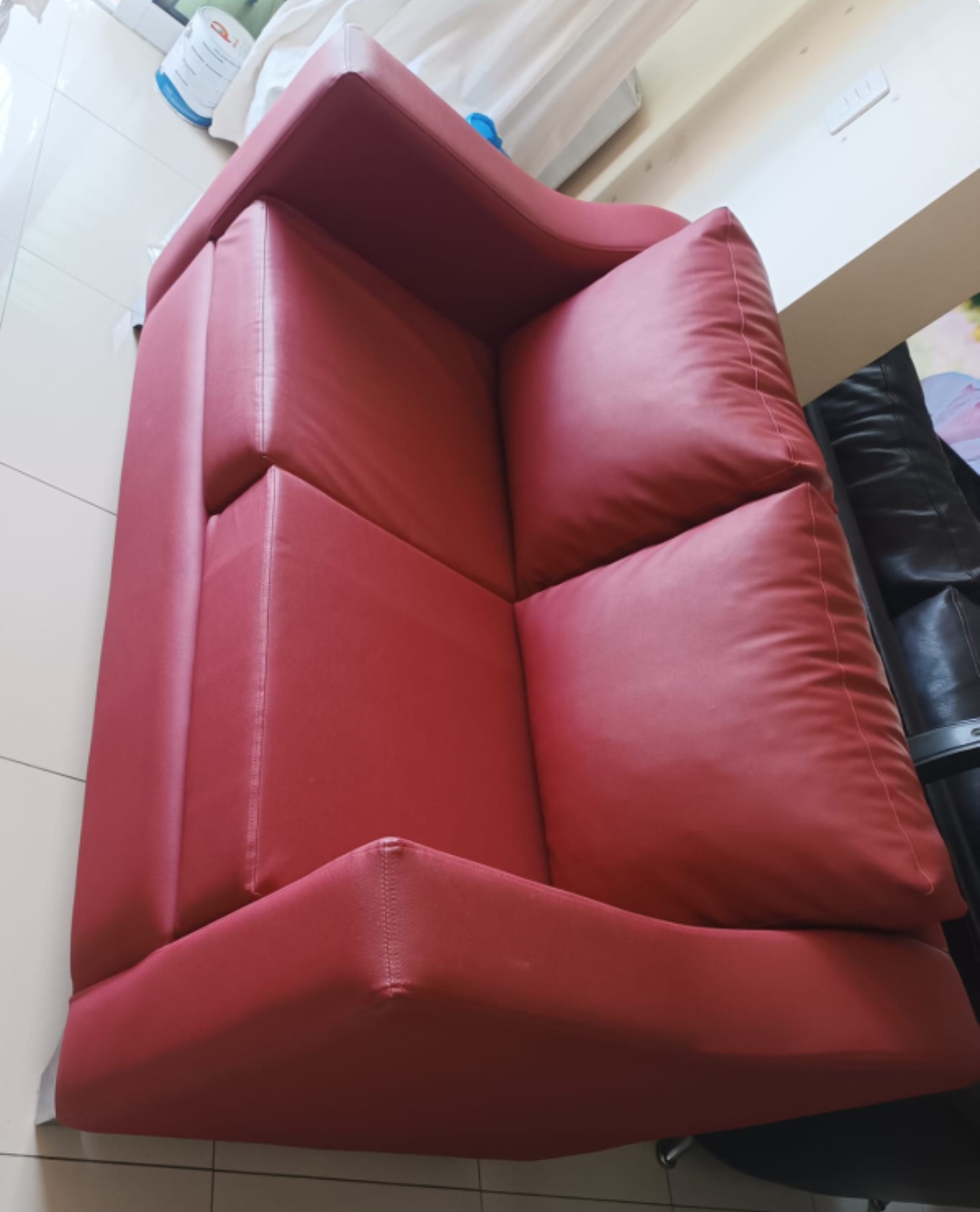 muebles y colchones - Sofa Rojo 6