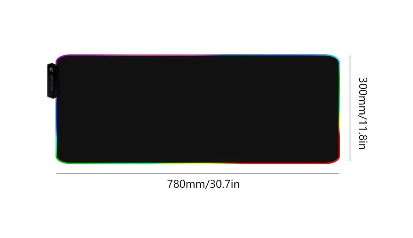accesorios para electronica - Mousepad Gaming RGB de escritorio para Teclado y Ratón, Goma Impermeable con Bas 6
