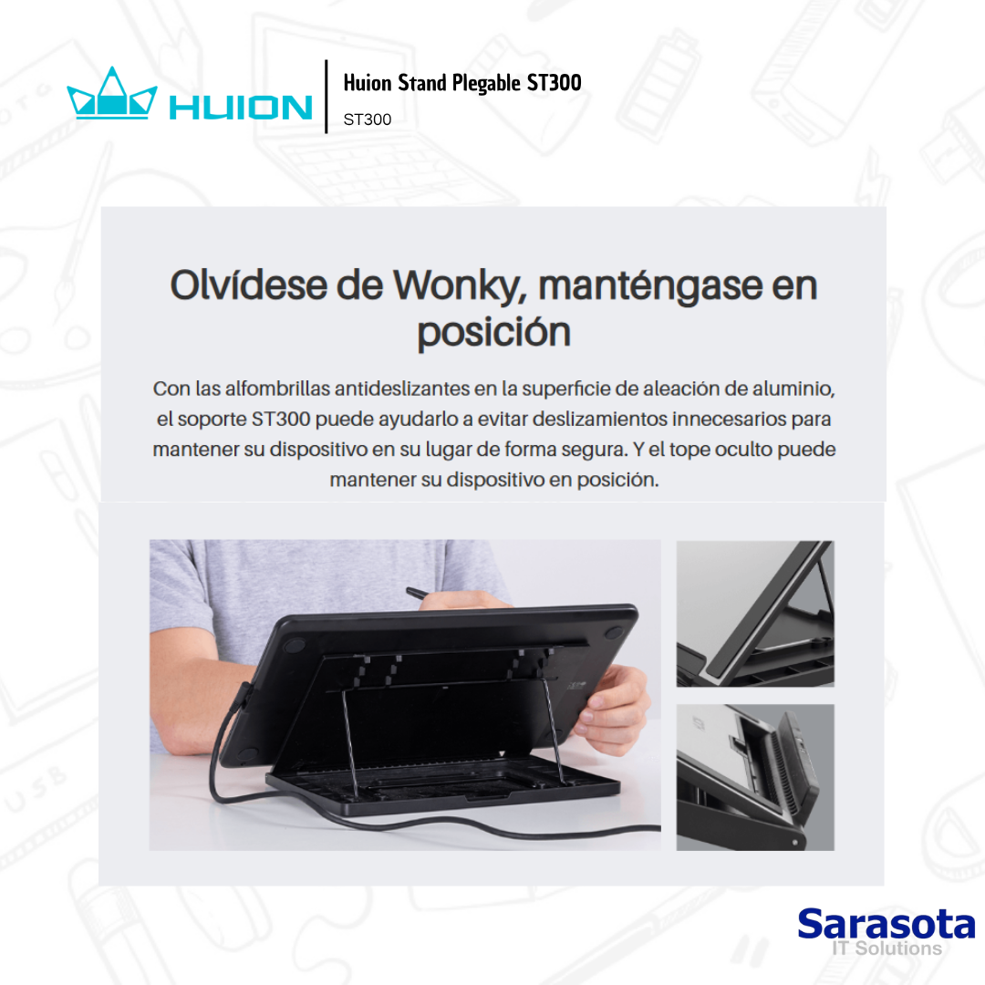 accesorios para electronica - Huion Stand Plegable Ajustable ST300 para tabletas 1