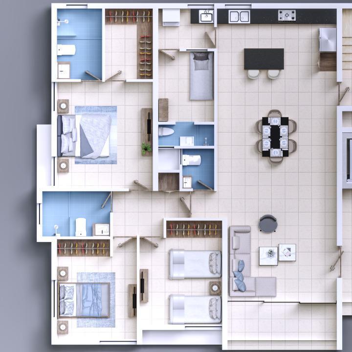 apartamentos - Apartamentos Modernos en Residencial Cipres II - Cerca del Aeropuerto Cibao 3