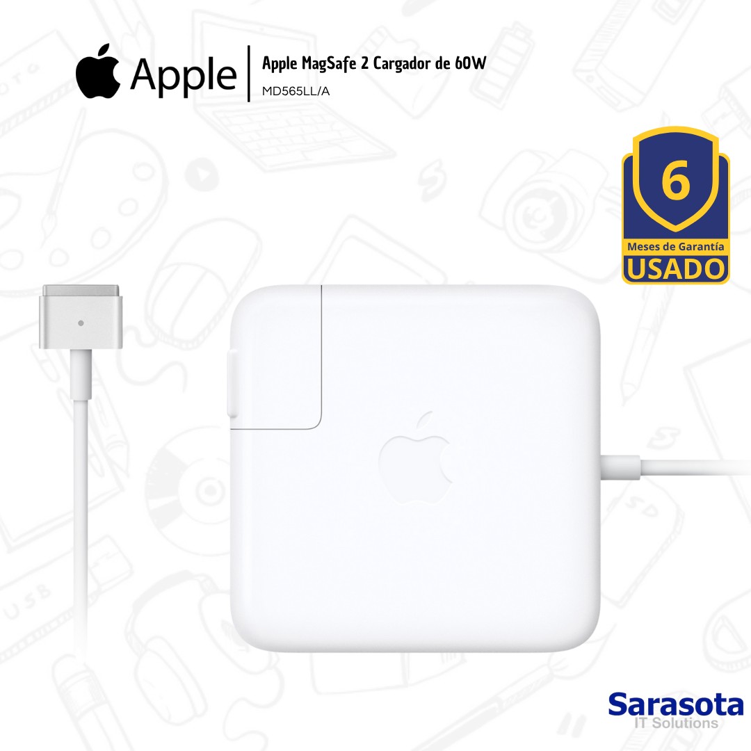 accesorios para electronica - Apple Cargador MagSafe 2 60W para MacBook Pro de 13" Usados 1
