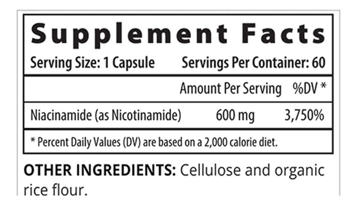 Salud y Equipamiento Médico - Niacinamida 60cp 600mg Prohealt 1