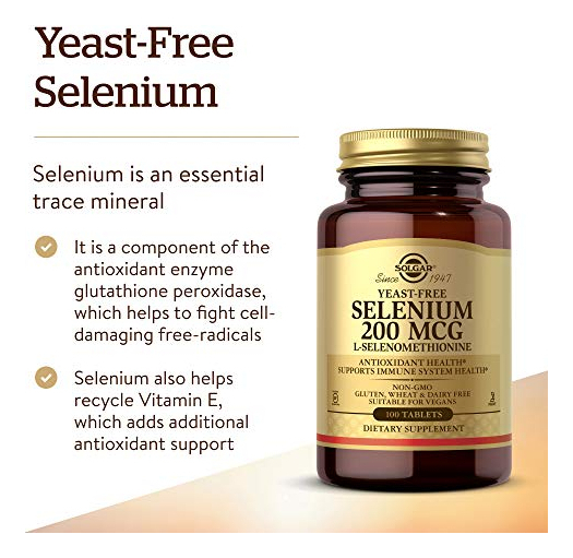 Salud y Equipamiento Médico - Solgar Selenio Sin Levadura 200 Mcg 100 Tabletas Antioxidant 2