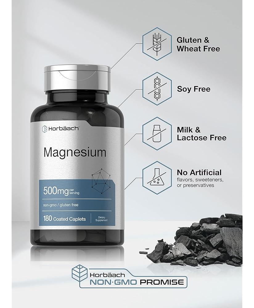 Salud y Equipamiento Médico - Magnesio 500mg | 180 Comprimidos | Suplemento Vegetariano 3