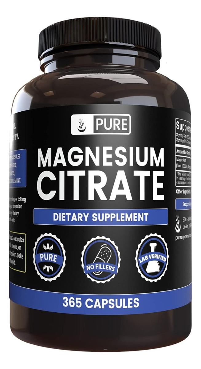 Salud y Equipamiento Médico - Citrato Magnesio 365cap Pure Or - U - Unidad A $822