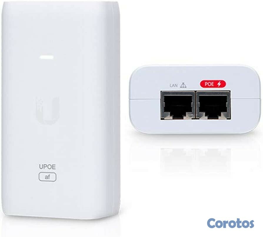 computadoras y laptops - UBIQUITI U-POE-AF POWER OVER ETHERNET INJECTOR - 110 V AC, 220 V AC INPUT - 48 V 2