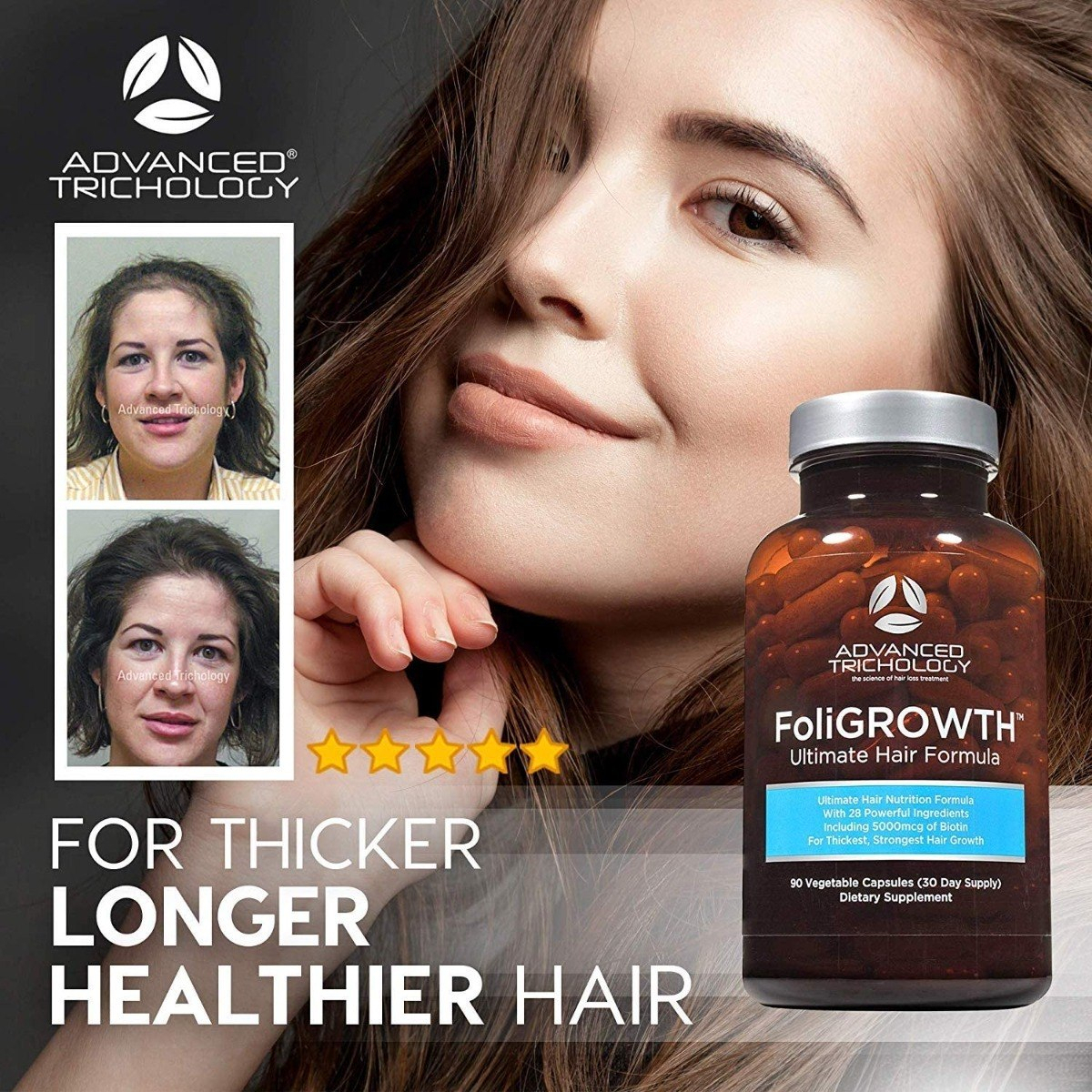 Salud y Equipamiento Médico - Vitamina Crecimiento Perdida De Cabello Foligrowth 90 Cap 3