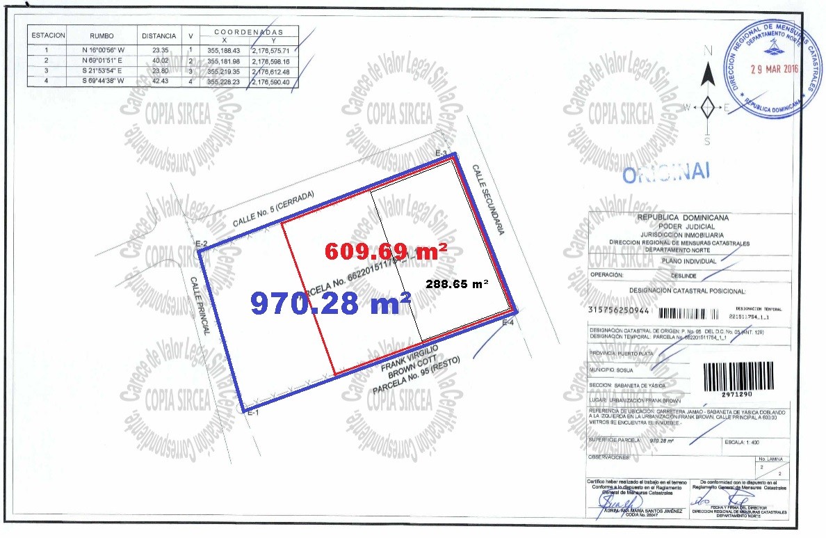 solares y terrenos - Solares Sabaneta  Yásica 288, 610 y 973 m², lugar tranquilo con agua y luz 10