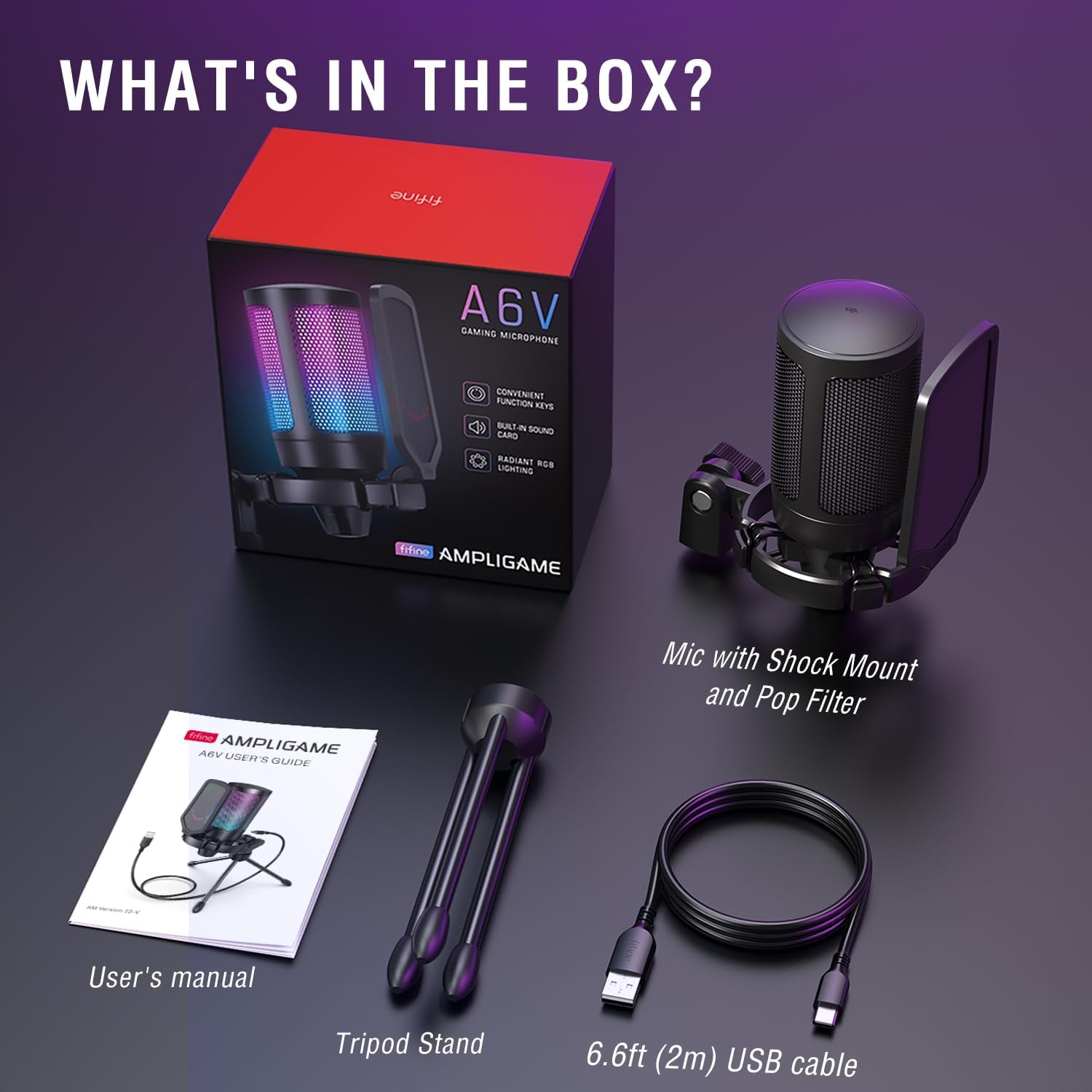 camaras y audio - 🎤 FIFINE MICRÓFONO GAMING USB CON RGB Y SILENCIO 2