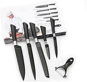 cocina - Juego de cuchillos  de corte de cocina de 6 piezas, revestimiento antiadherente 1