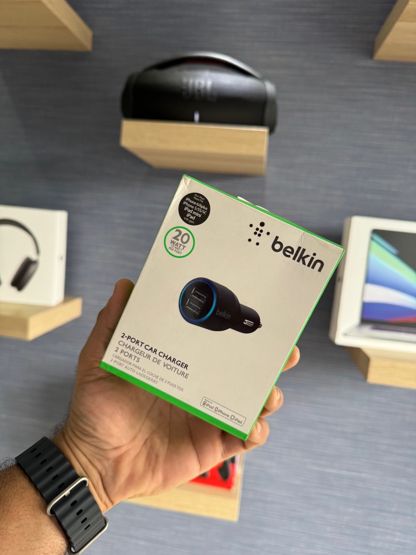 accesorios para electronica -  Cargador Belkin para Vehiculo USB-A 20Watt (Doble Puerto) RD$ 1,200 NEG
