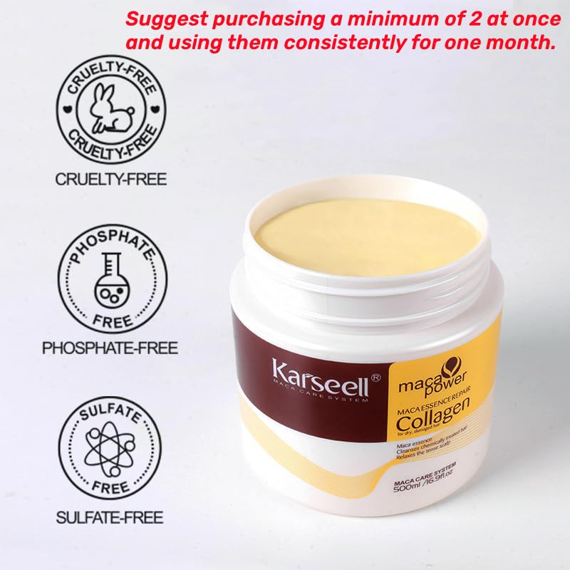 Salud y Equipamiento Médico - Mascarilla Para El Cabello Karseell Collagen 3