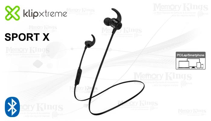 computadoras y laptops - AUDIFONO CON MICROFONO BLUETOOTH KLIPX SPORT X, DEPORTIVOS, BATERIA RECARGABLE,  2