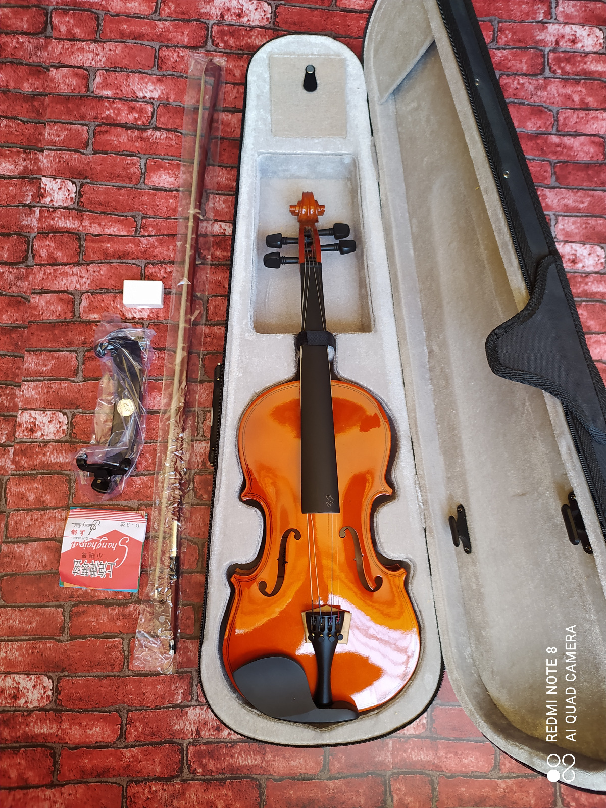 instrumentos musicales - NUEVO VIOLIN 4/4 + HOMBRERA Y CUERDAS ADICIONALES  3