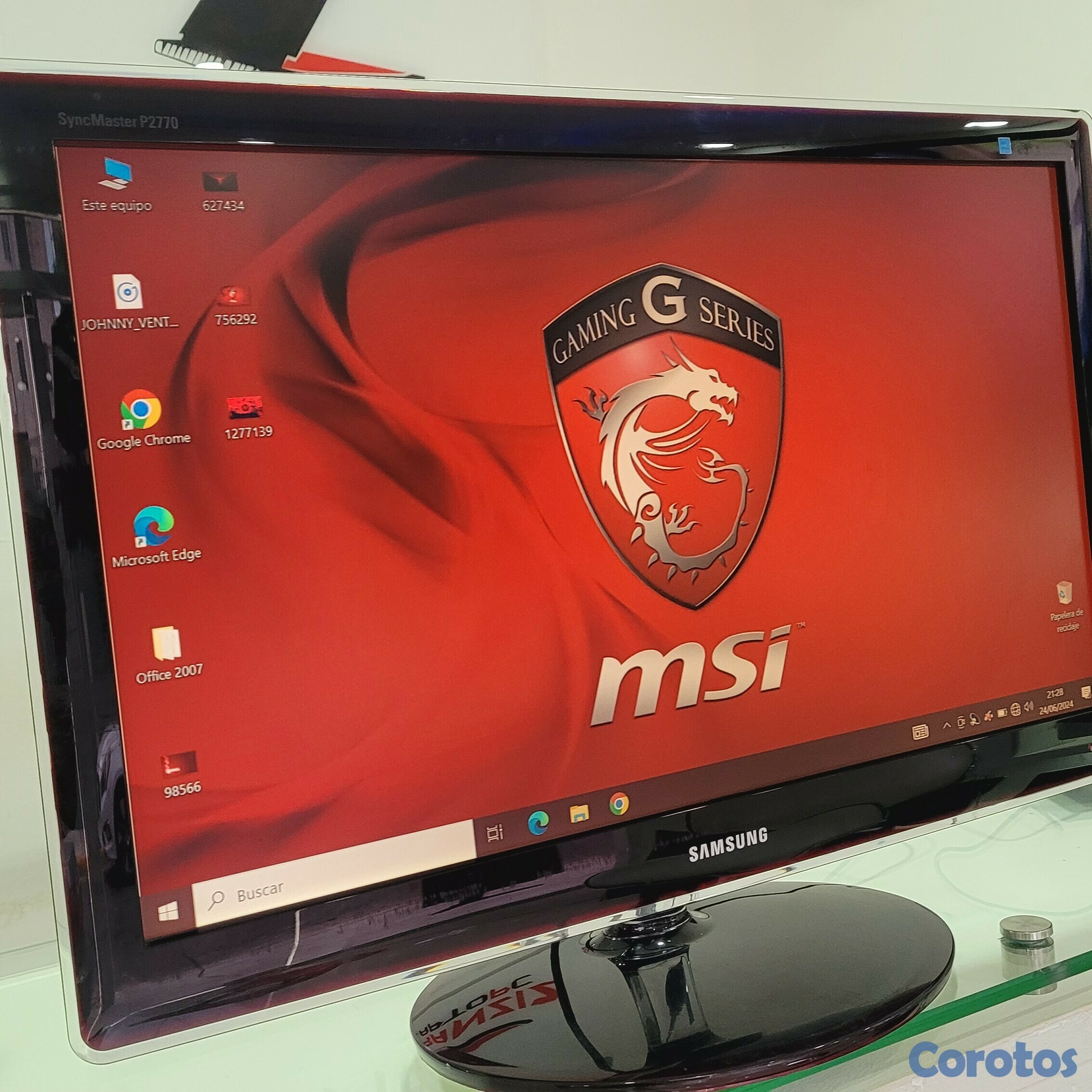 computadoras y laptops - monitor Samsung de 27 Pulg Full 1080p trae hdmi 1