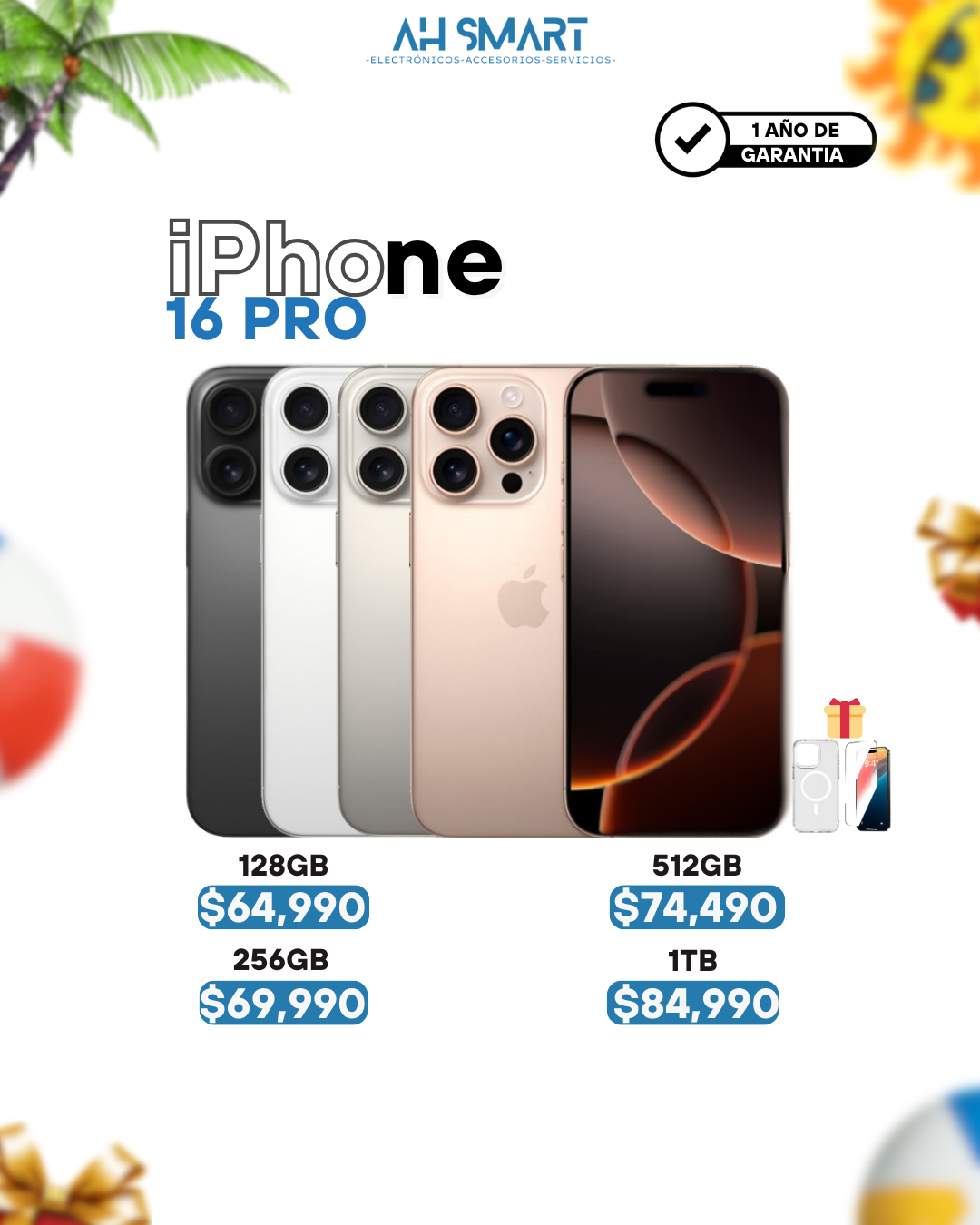 celulares y tabletas - iPhone 16 Pro 128GB 256GB 512GB 1TB Sellado Nuevo 0