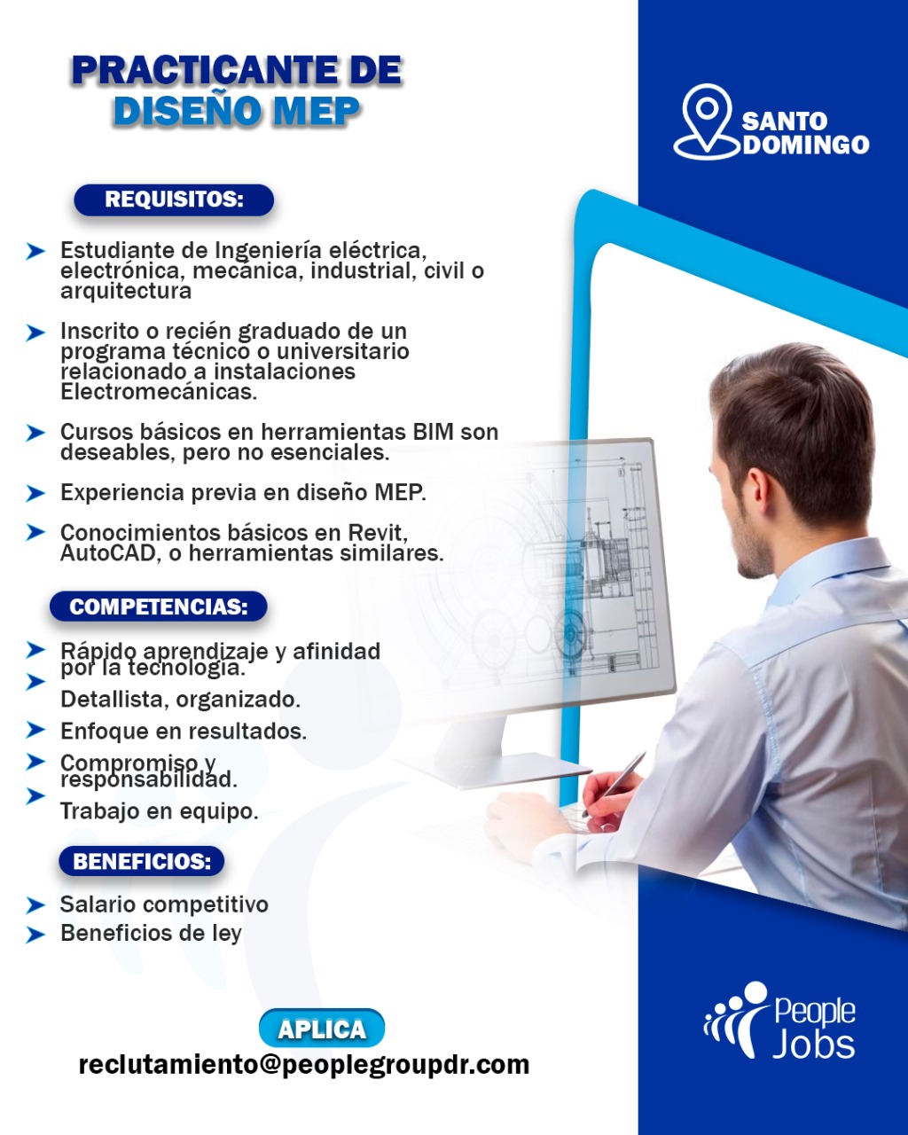 empleos disponibles - PRACTICANTE DE DISEÑO MEP 
