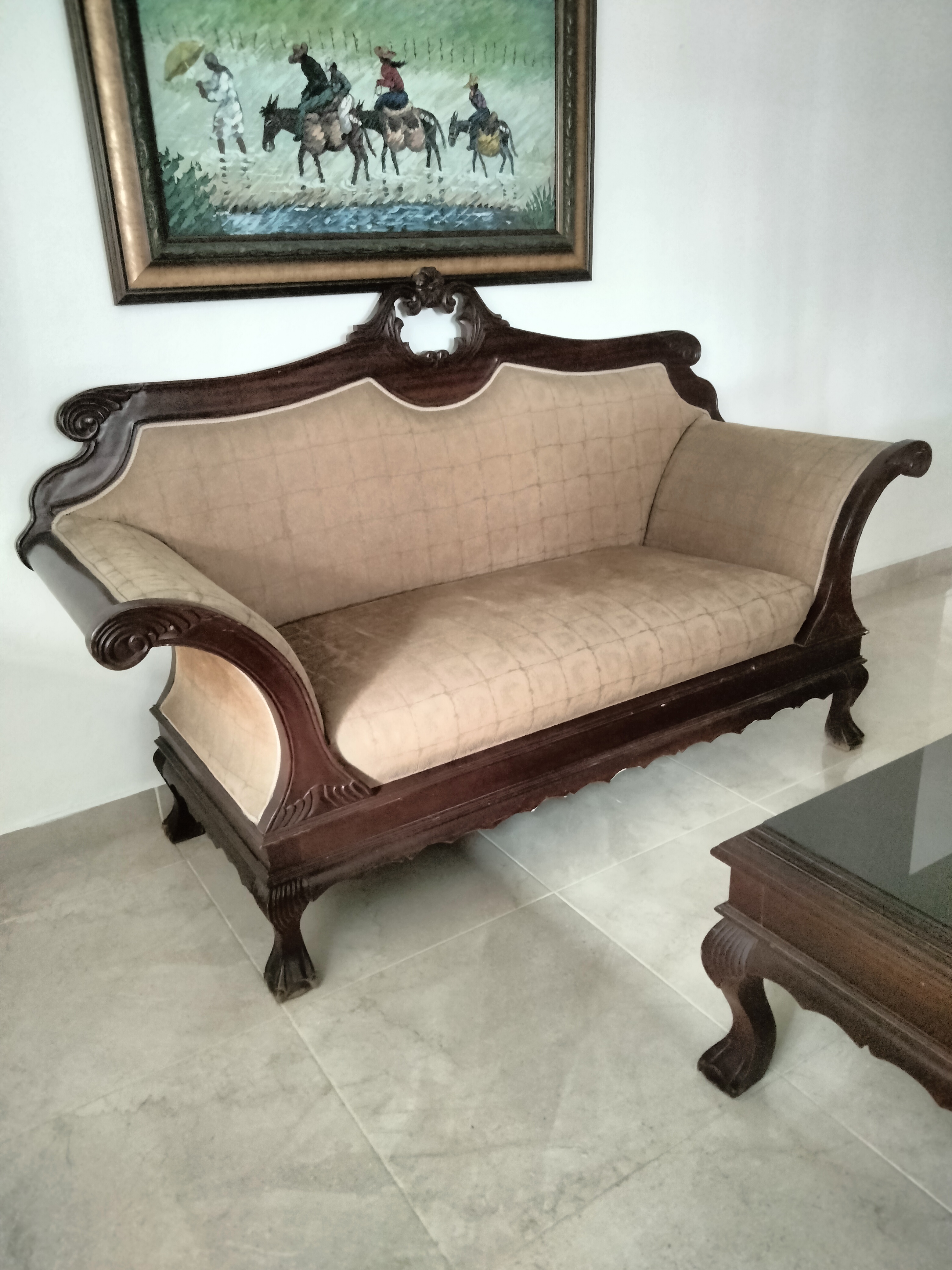 muebles y colchones - Juego de muebles en Caoba  1