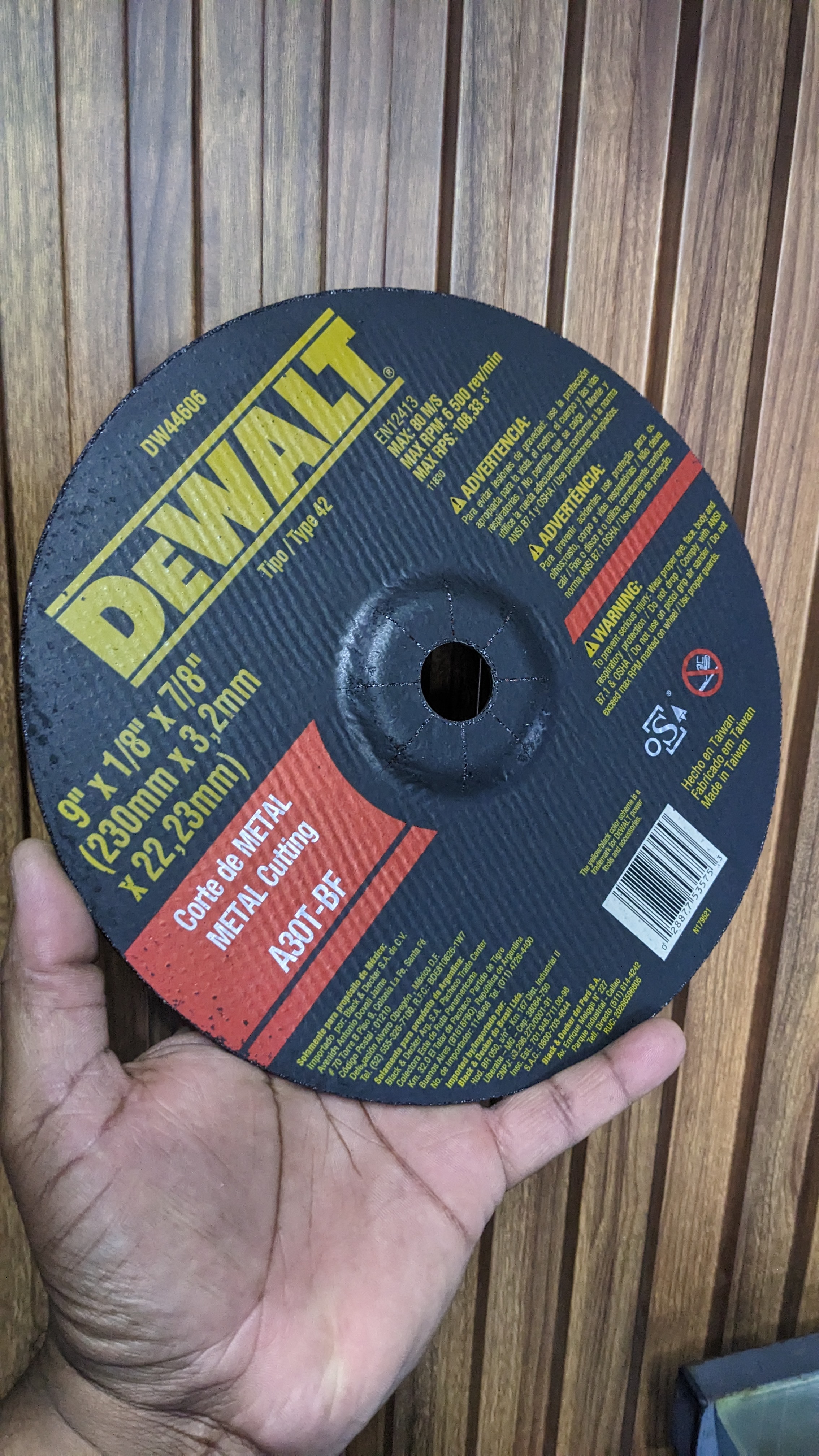 equipos profesionales - disco 🥏 de corte Dewalt 9"x1/8x7/8" 2