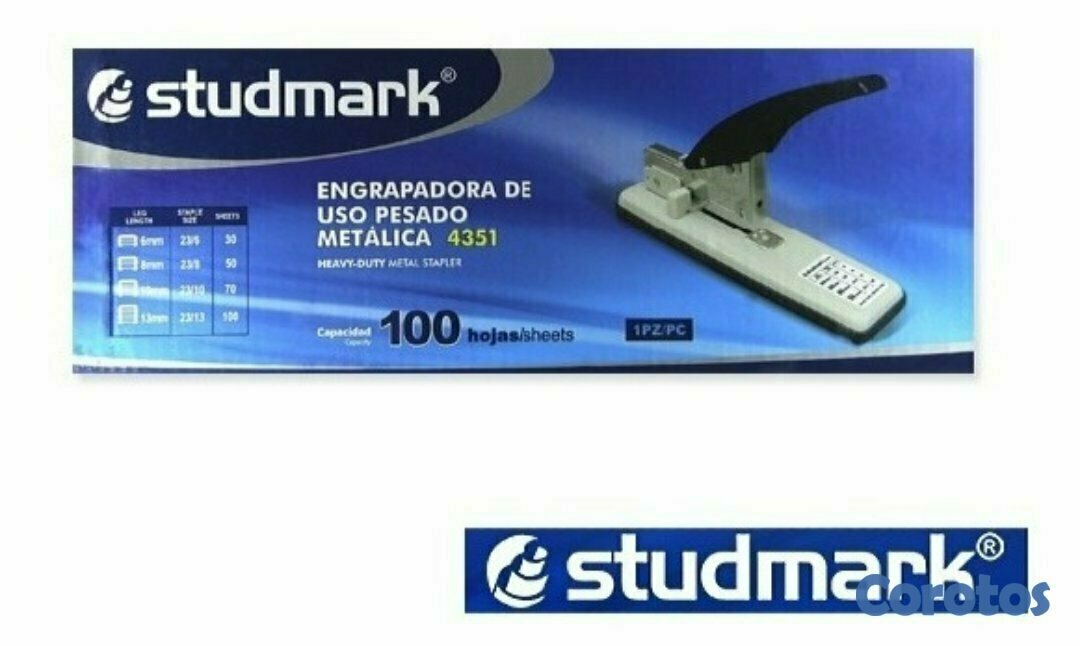 computadoras y laptops - ENGRAPADORA STUDMARK DE USO PESADO DE METAL, PARA 100 HOJAS A LA VEZ 4351 1