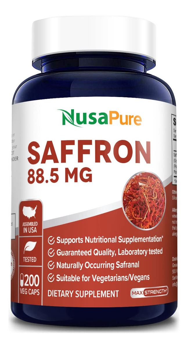 Salud y Equipamiento Médico - Azafran Puro De 88.50 Mg 200 Cap Nusapure 0