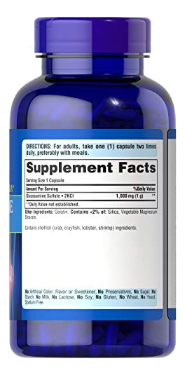 Salud y Equipamiento Médico - Puritans Pride Glucosamine Sulfate 1000 Mg Capsulas, 240coun 2