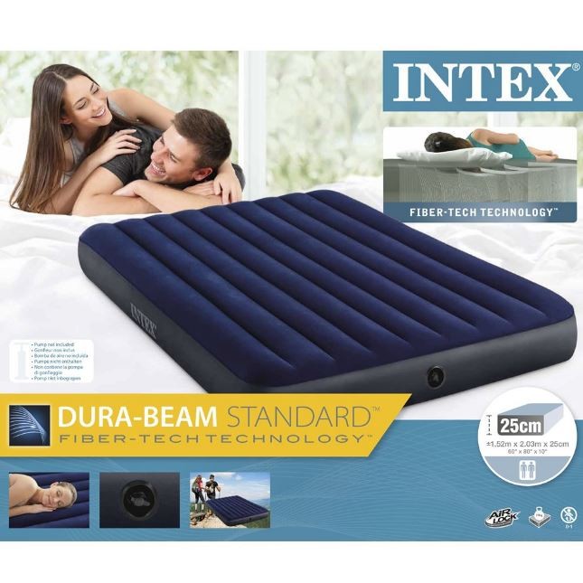 muebles y colchones - Colchón inflable intex de 60 pulgadas, super practico de inflar y cómodo 2