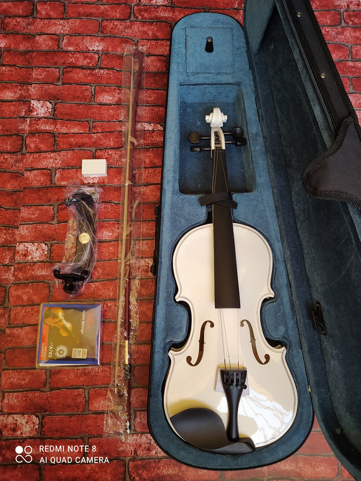 instrumentos musicales - NUEVO VIOLIN 4/4 + HOMBRERA Y CUERDAS ADICIONALES  4
