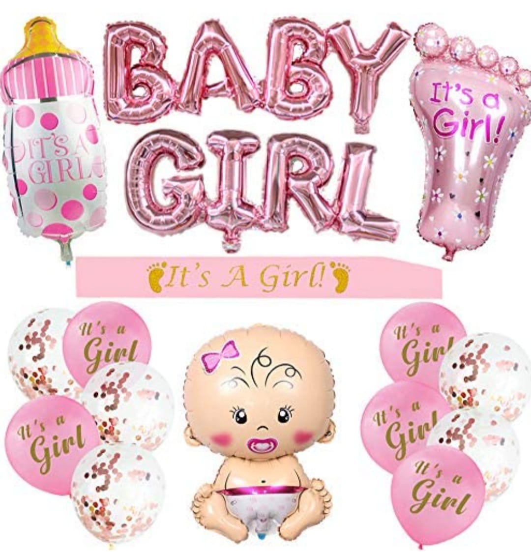 accesorios -   DECORACION BABY SHOWER Azul y rosa 2