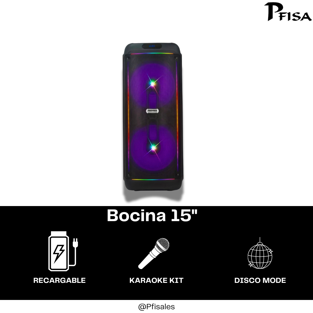 camaras y audio - BOCINA RECARGABLE DE 15X2 0