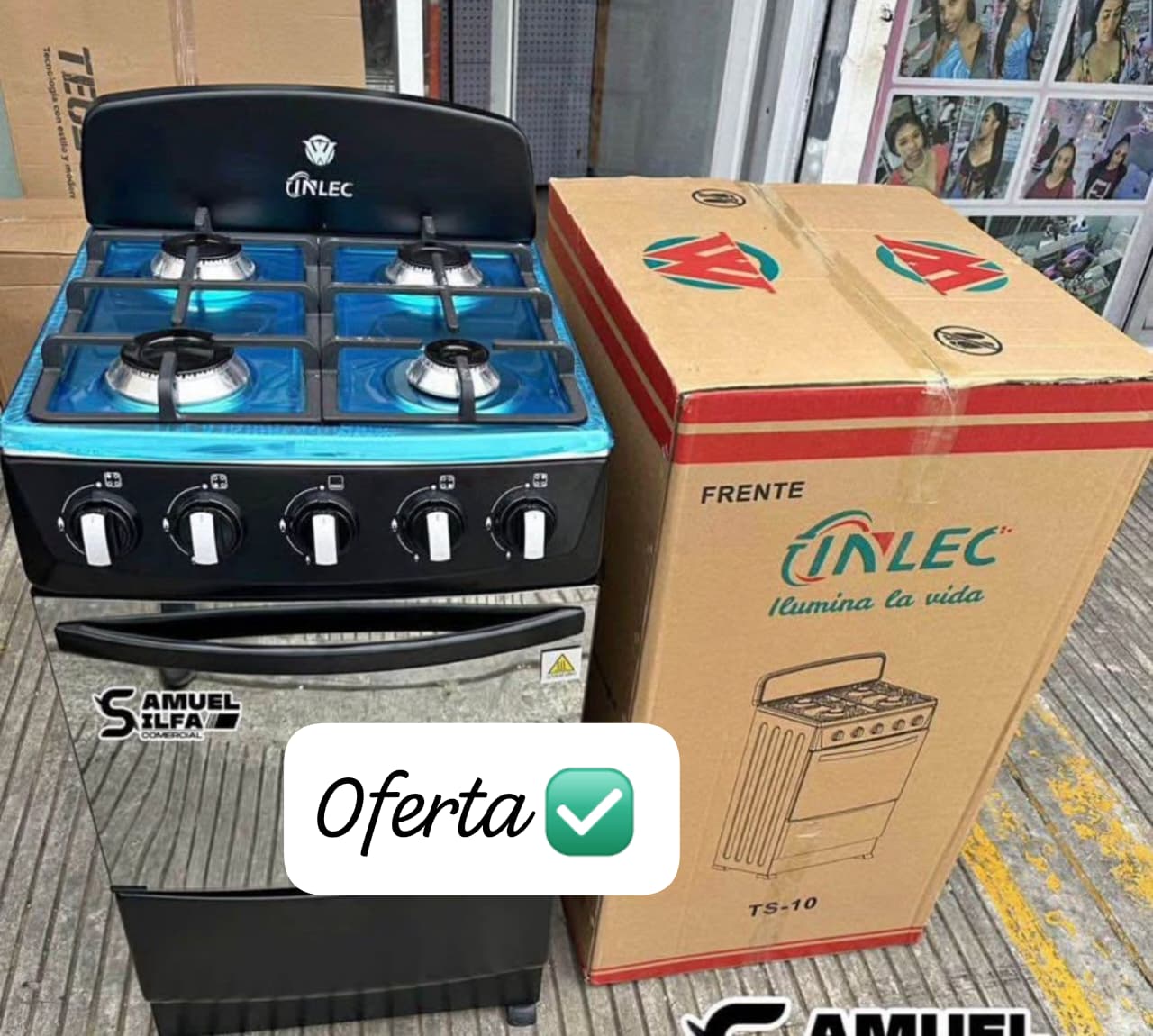 cocina - Estufas de cuatro hornillas Inlec disponible a precio de oferta 