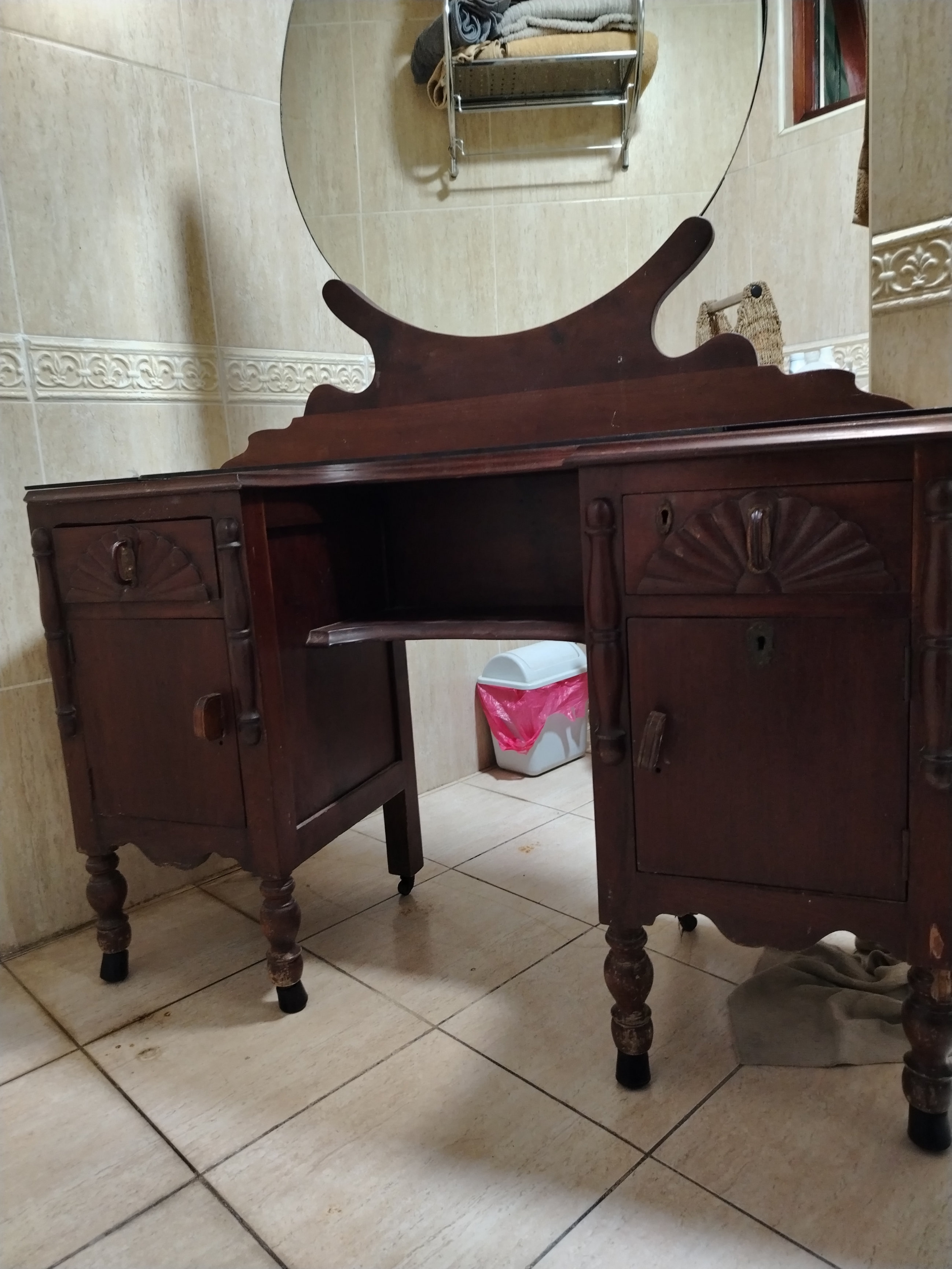 muebles y colchones - Tocador antiguo de caoba 0