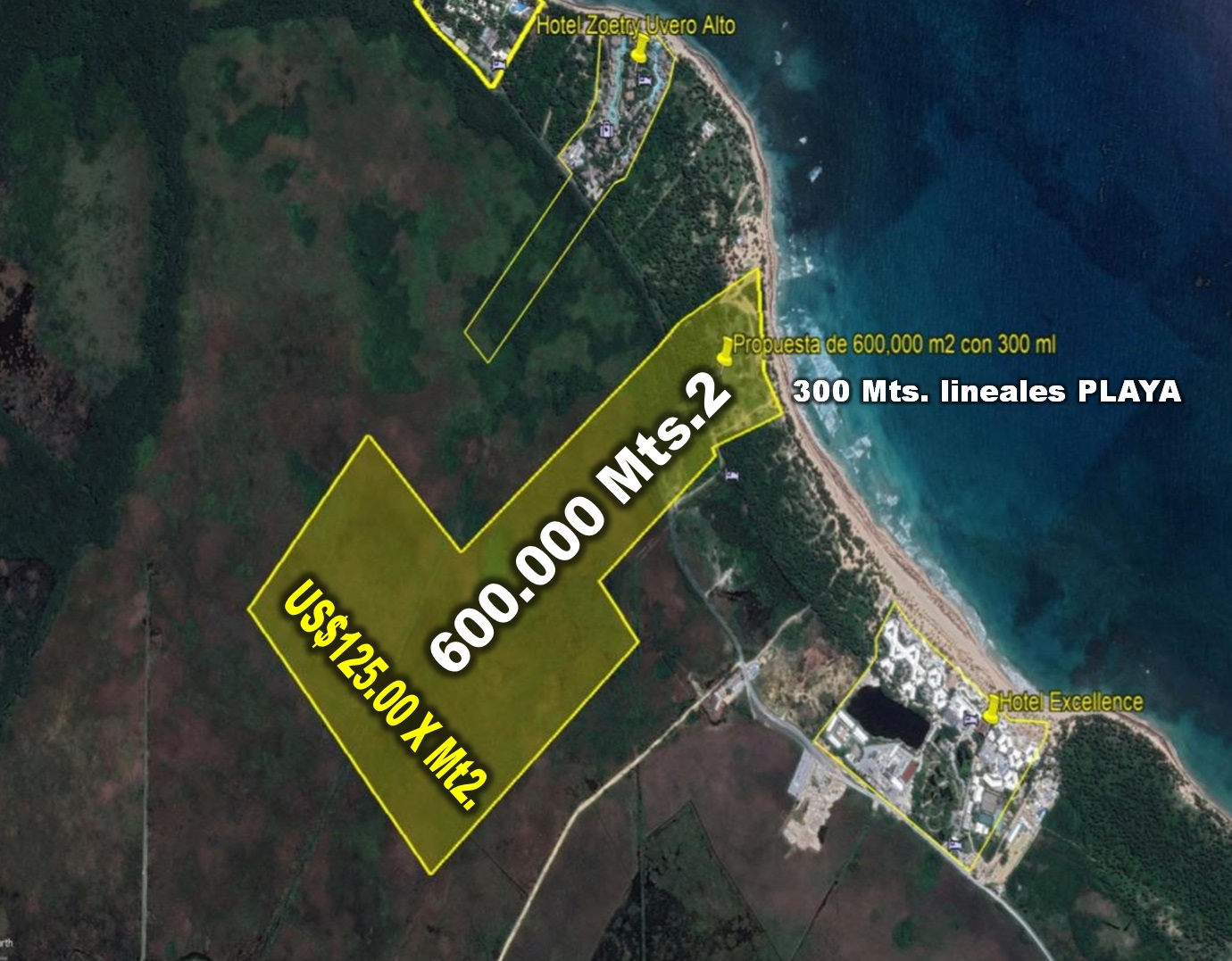 solares y terrenos - TERRENO CON PLAYA EN UVERO ALTO 1.5 MILONES METROS o 900,000 o  600,000, PUNCA C 3