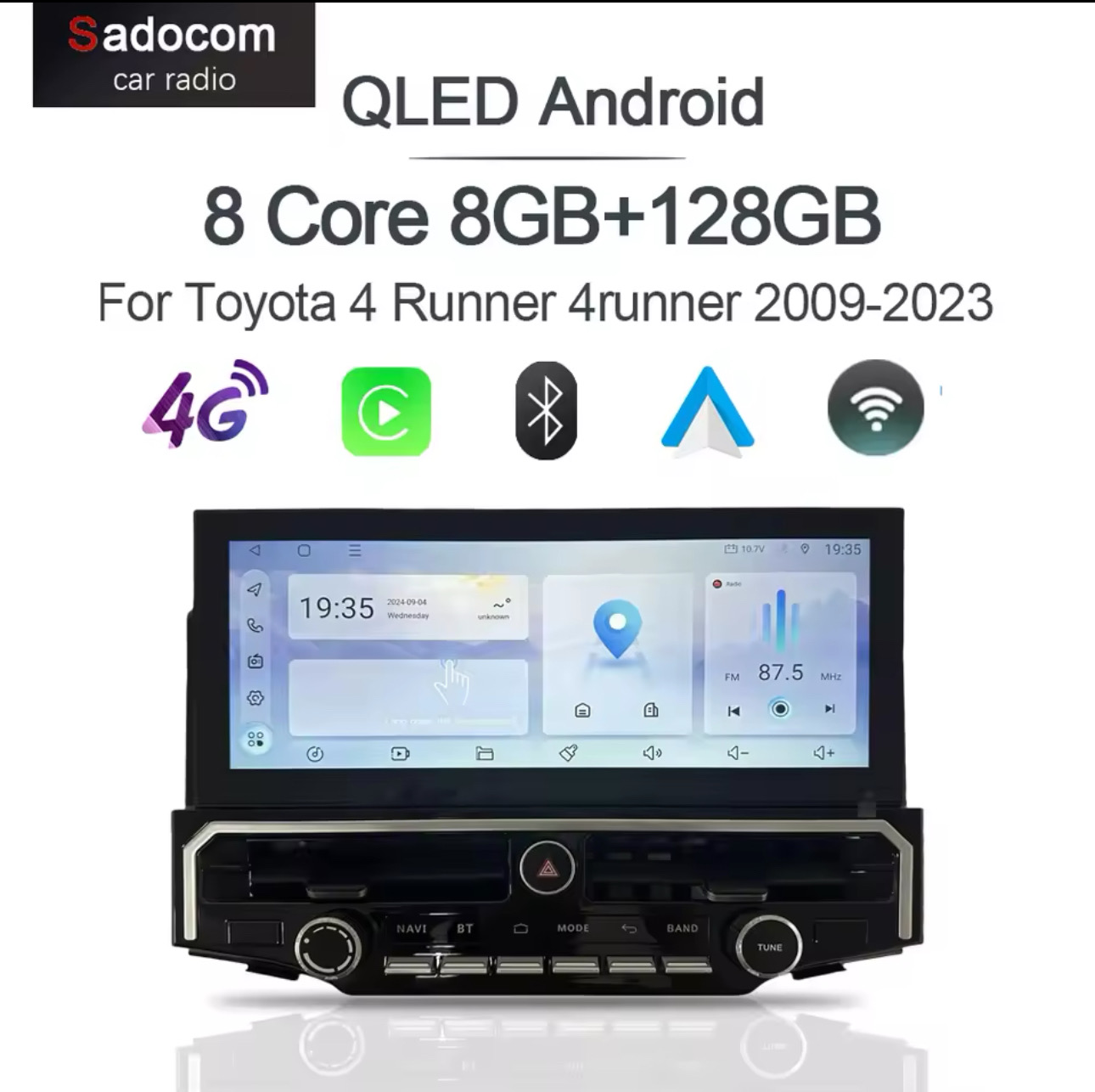 accesorios para vehiculos - Radio para Toyota 4 Runner 2009-2023  5