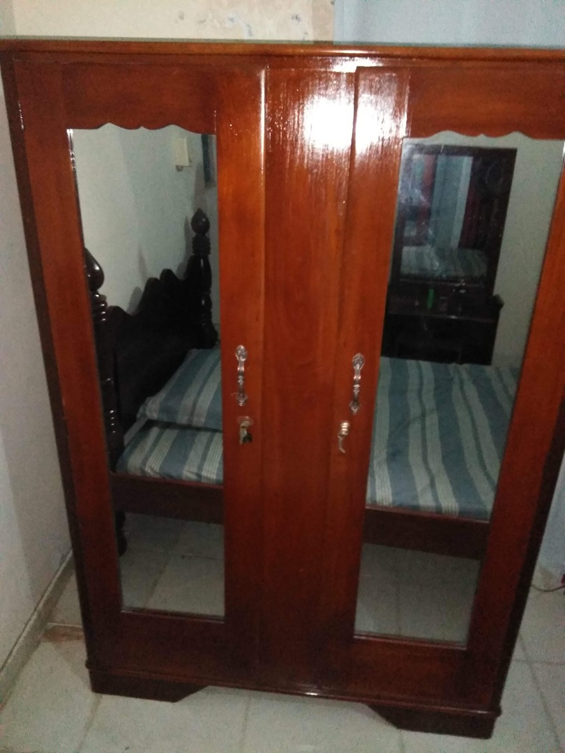 muebles y colchones - Viaje juego de dormitorio antiguo de caoba centenaria 5
