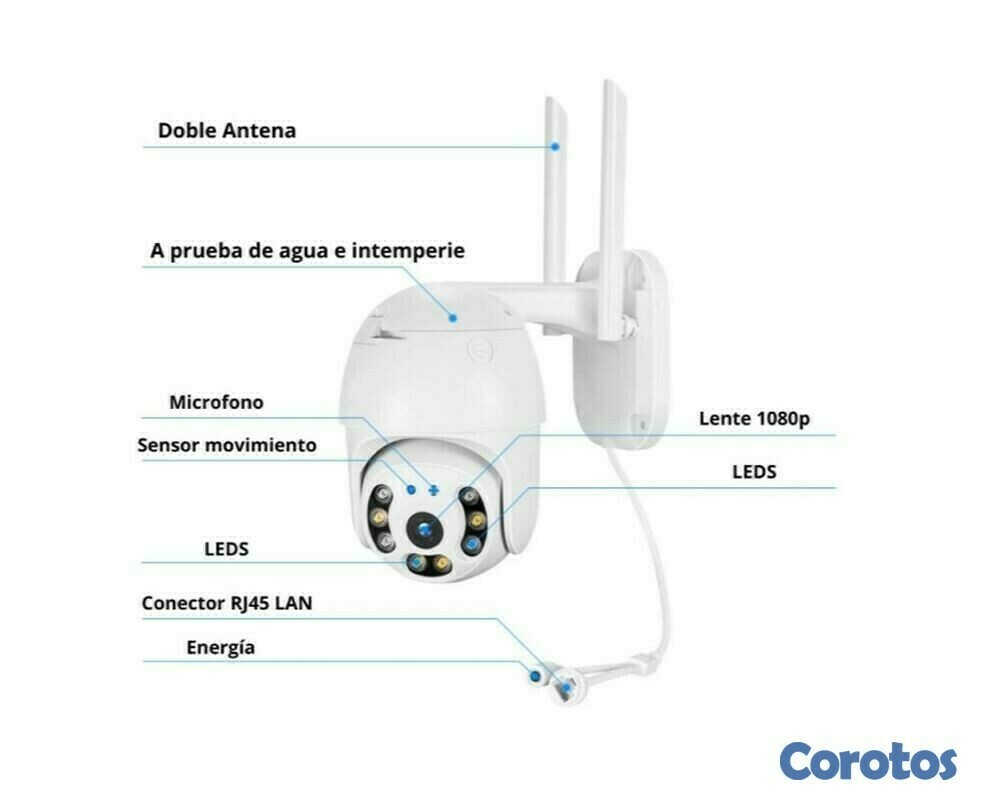 camaras y audio - Cámara wifi de exterior PTZ YOOSEE, gira 360 grados soporta sol y agua 5