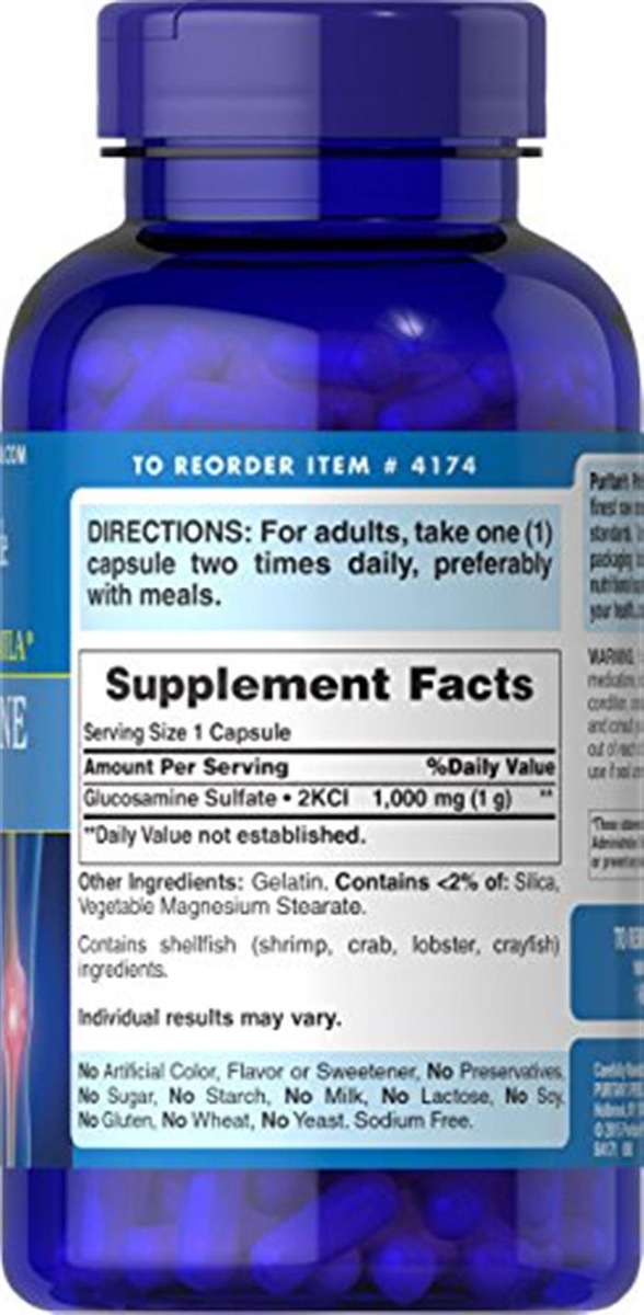 Salud y Equipamiento Médico - Puritans Pride Glucosamine Sulfate 1000 Mg Capsulas, 240coun 3