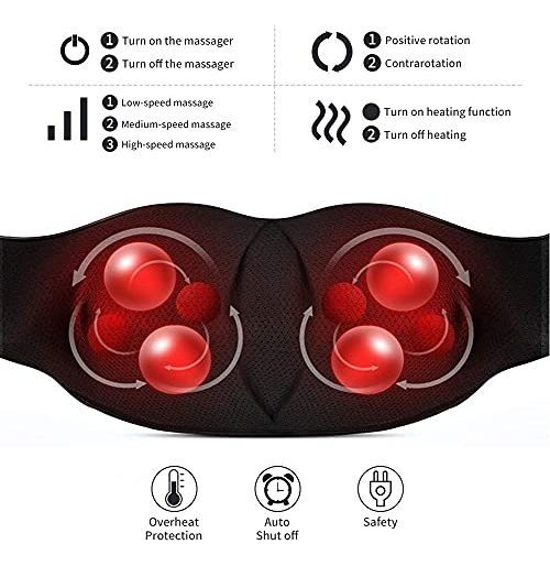 Salud y Equipamiento Médico - Masajeador Shiatsu De Espalda Y Cuello Con Calor, Masaje De 1