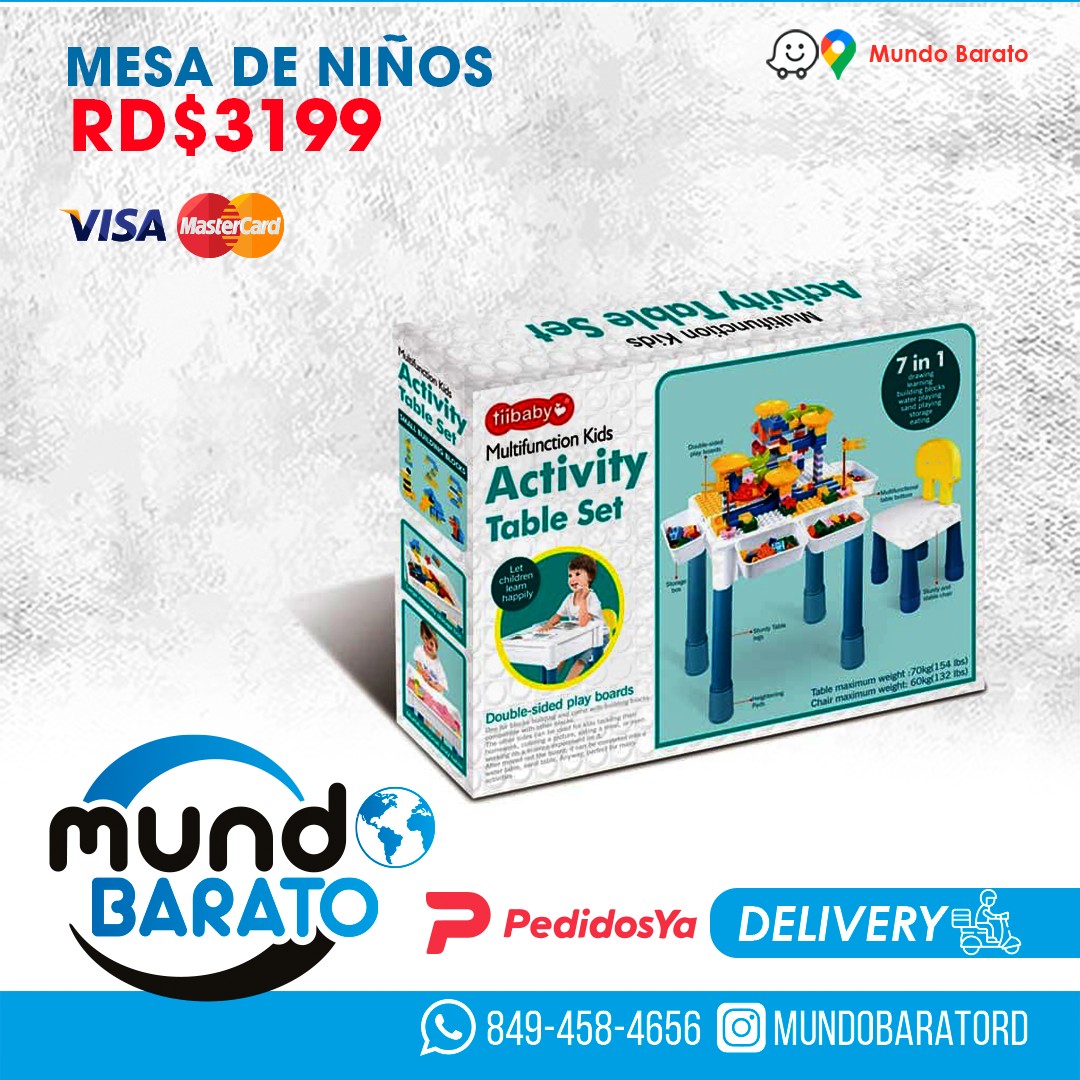 muebles - Mesa de Actividades 7 en 1 multifuncional actividades lego regalo ideal niños 1
