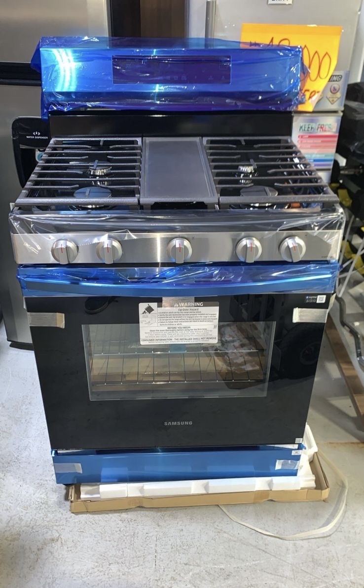 electrodomesticos - estufa Samsung Cusinaire profesional parrilla reforzada revestida en porcelana  0