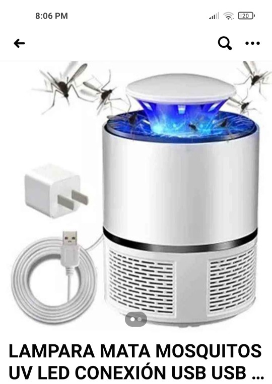 electrodomesticos - Lámpara USB Anti-mosquito nueva. 1