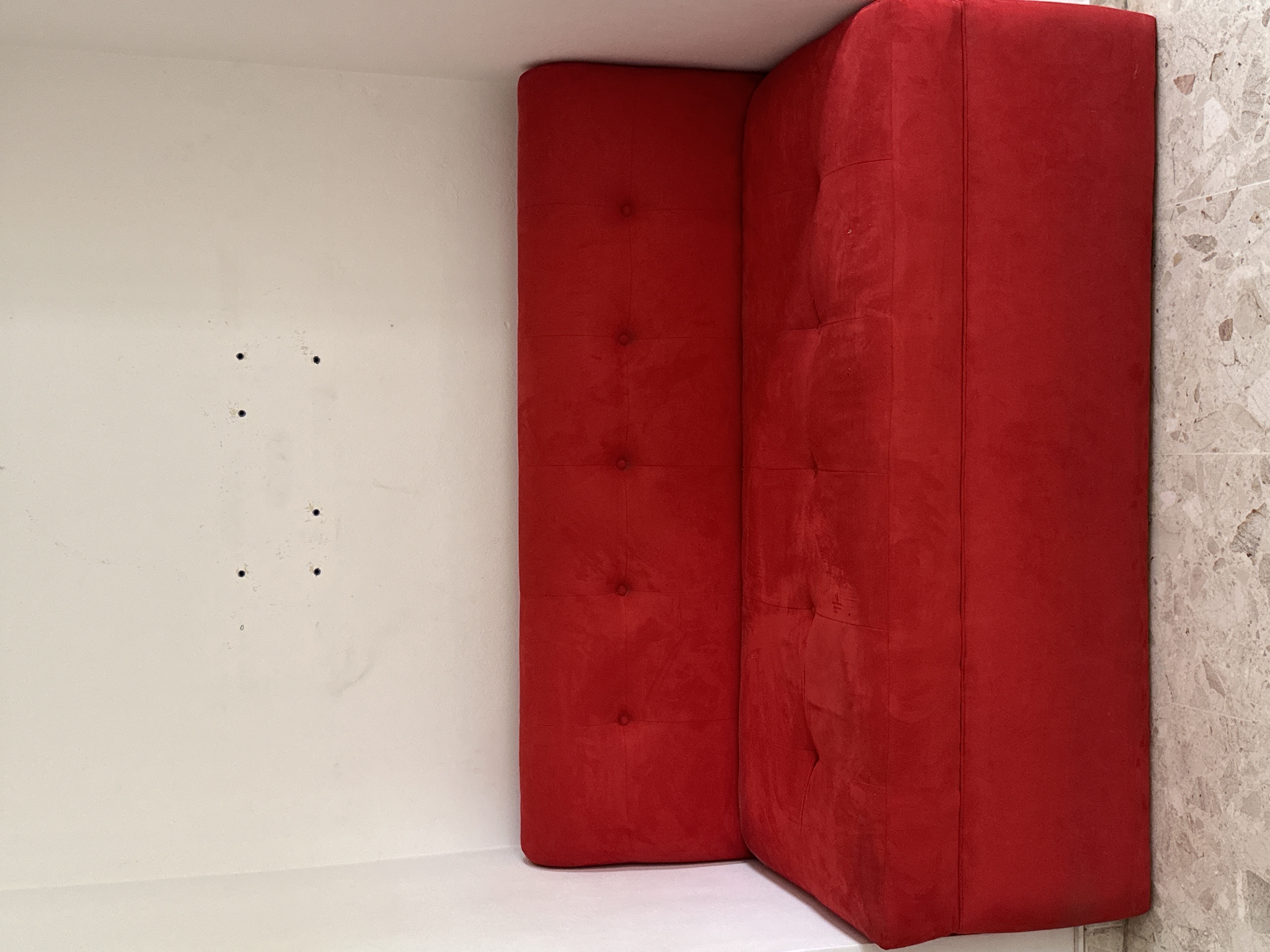 muebles y colchones - Sofá Rojo de 2 Plazas – Compacto, Cómodo y Estilo Moderno 0
