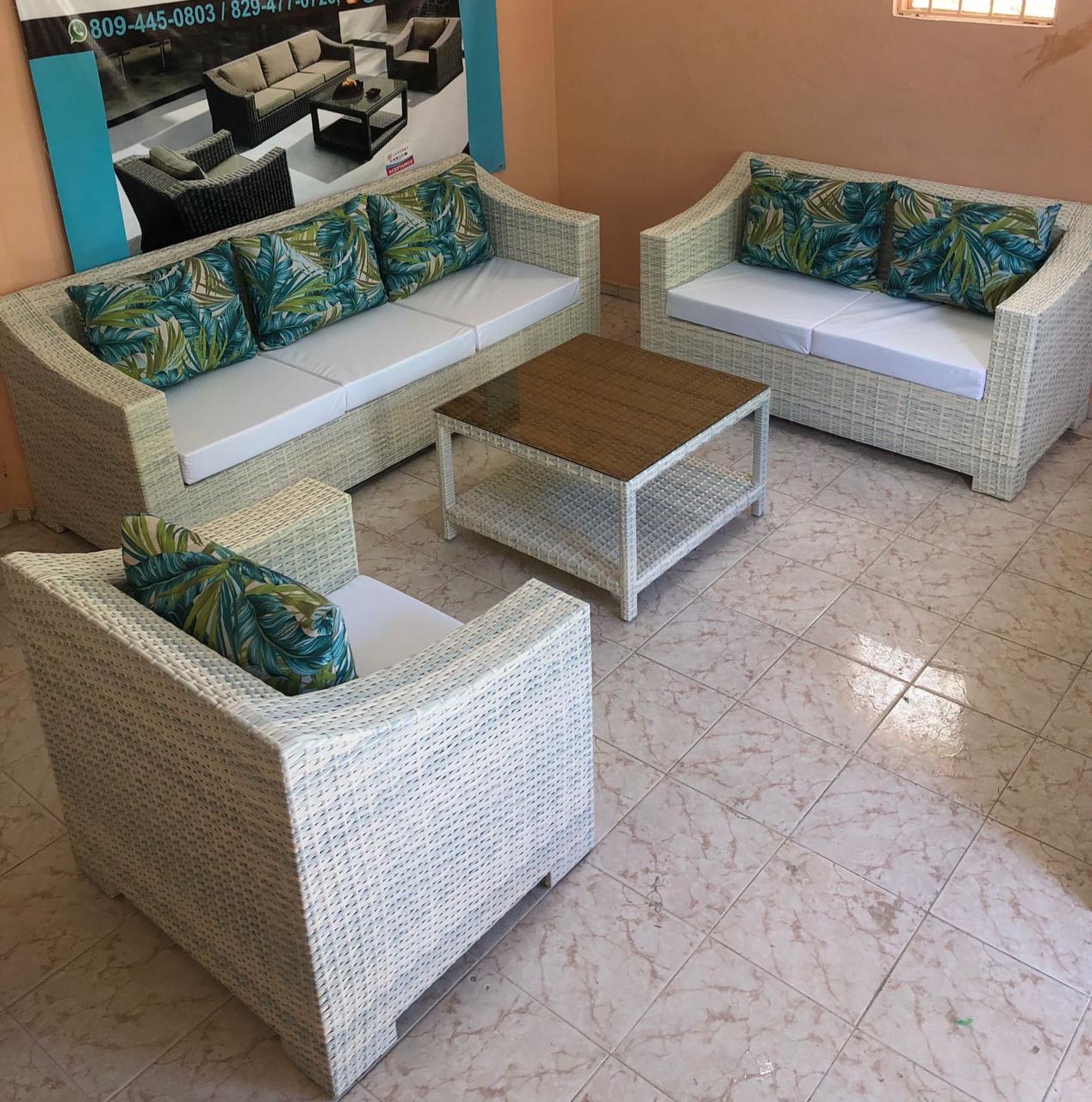 muebles y colchones - muebles y comedores de exterior, en mimbre y rattan sintético  9