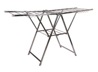 herramientas, jardines y exterior - Tendedero fuerte reforzado de metal plegable portatil ideal para balcon 2