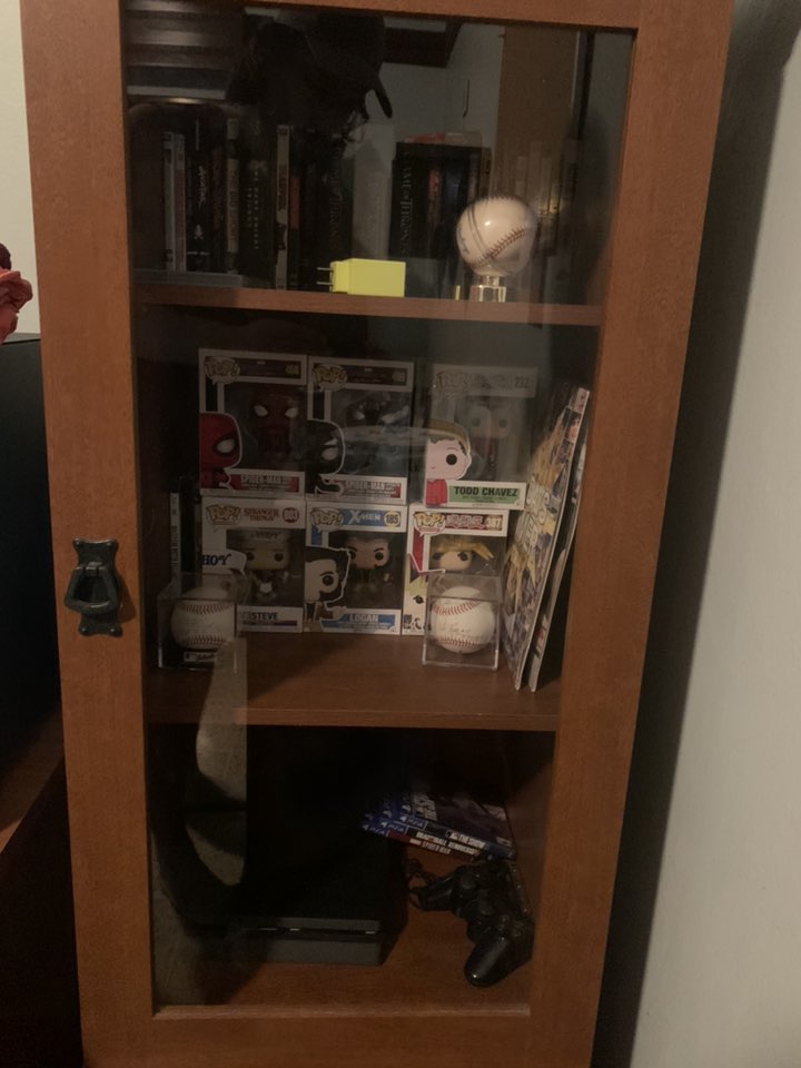 muebles y colchones - Juego de estante con vitrina  2