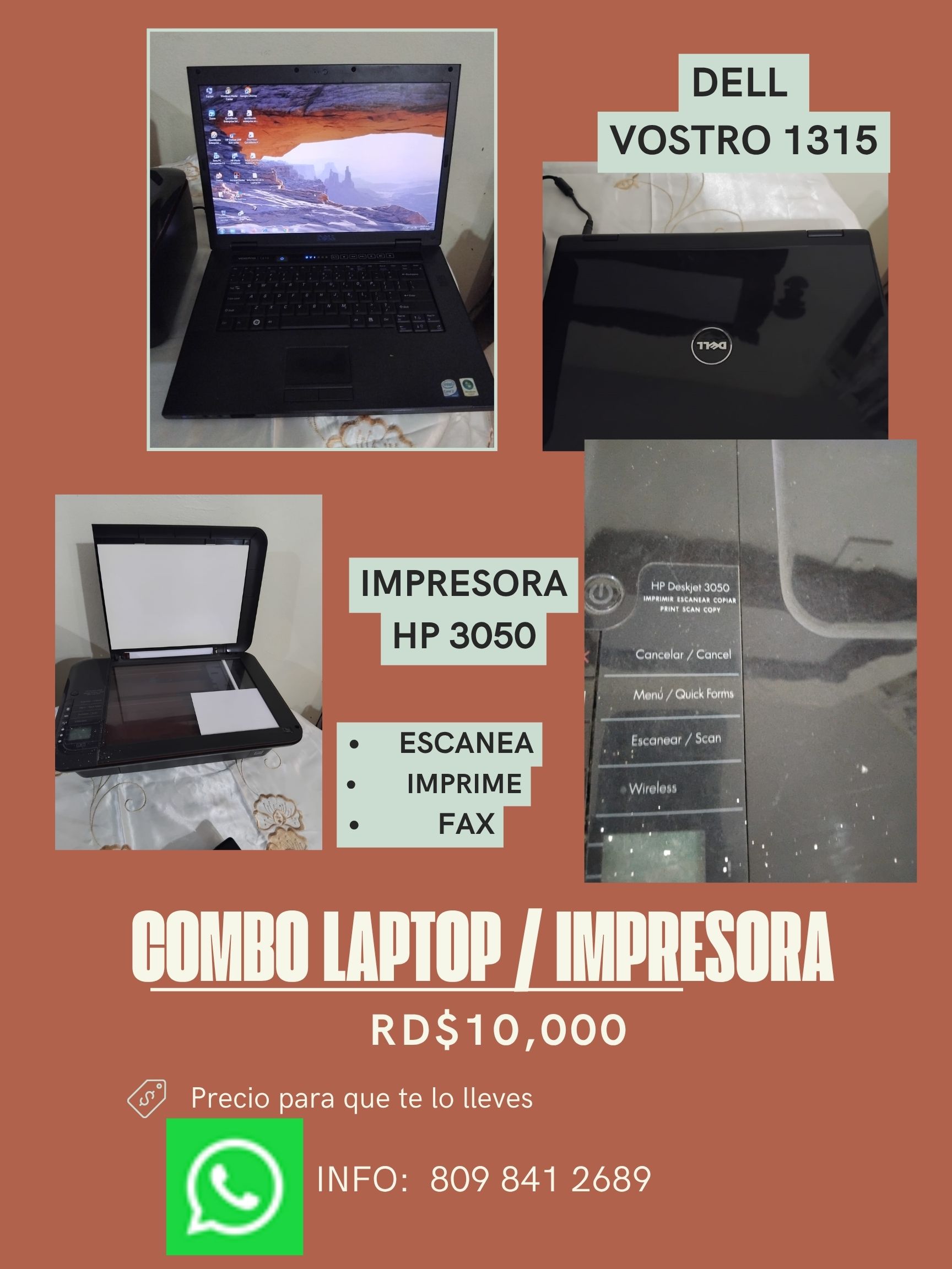 computadoras y laptops - Combo de Laptop e Impresora 0