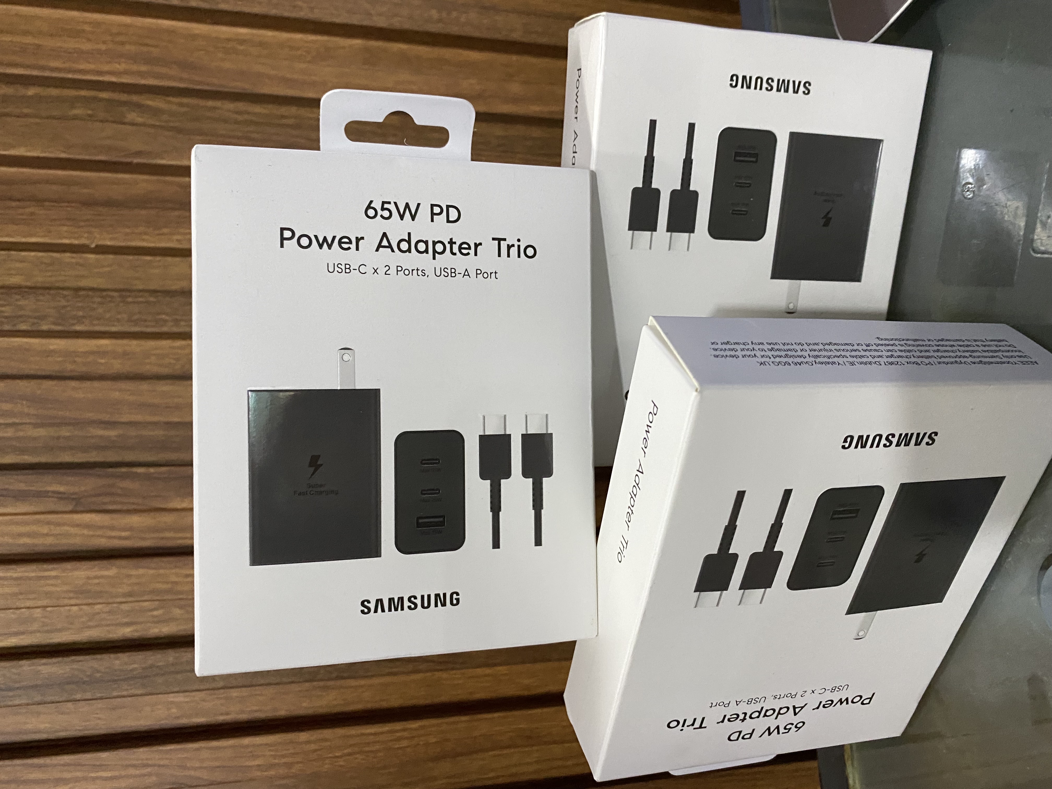 celulares y tabletas - cargador Samsung 3 salida usb tipo c 65W  3