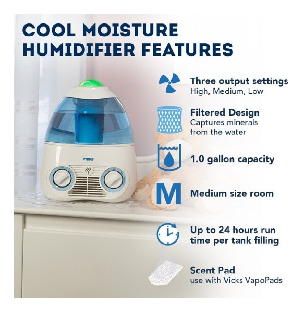 Salud y Equipamiento Médico - Humidificador De Vick V3700 Noche Estrellada Envio Gratis 6