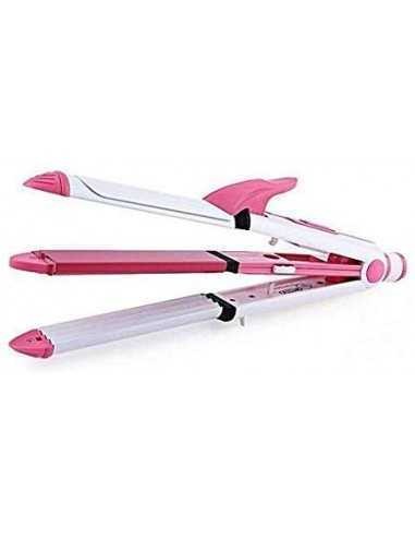salud y belleza - Plancha Rizadora Y Alaciadora Nova 2 En 1 Pinza Rizador Enruladora 1